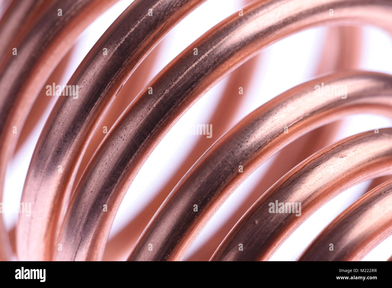 Closeup of Copper Wire with Selective Focus Stock Photo