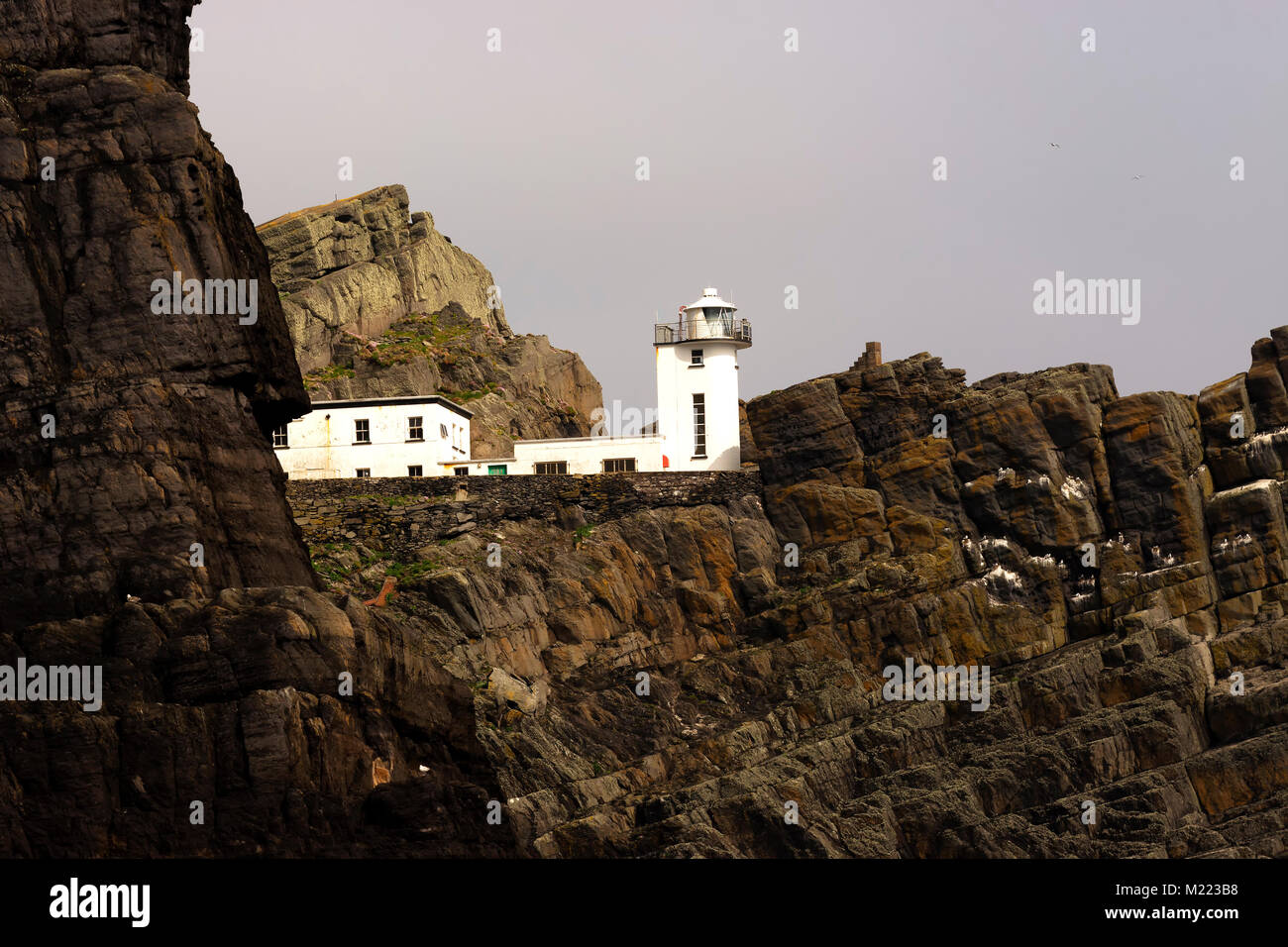 Old lighthouse in Skellig Michael, Ireland ( Wild Atlantic Way ) Stock Photo