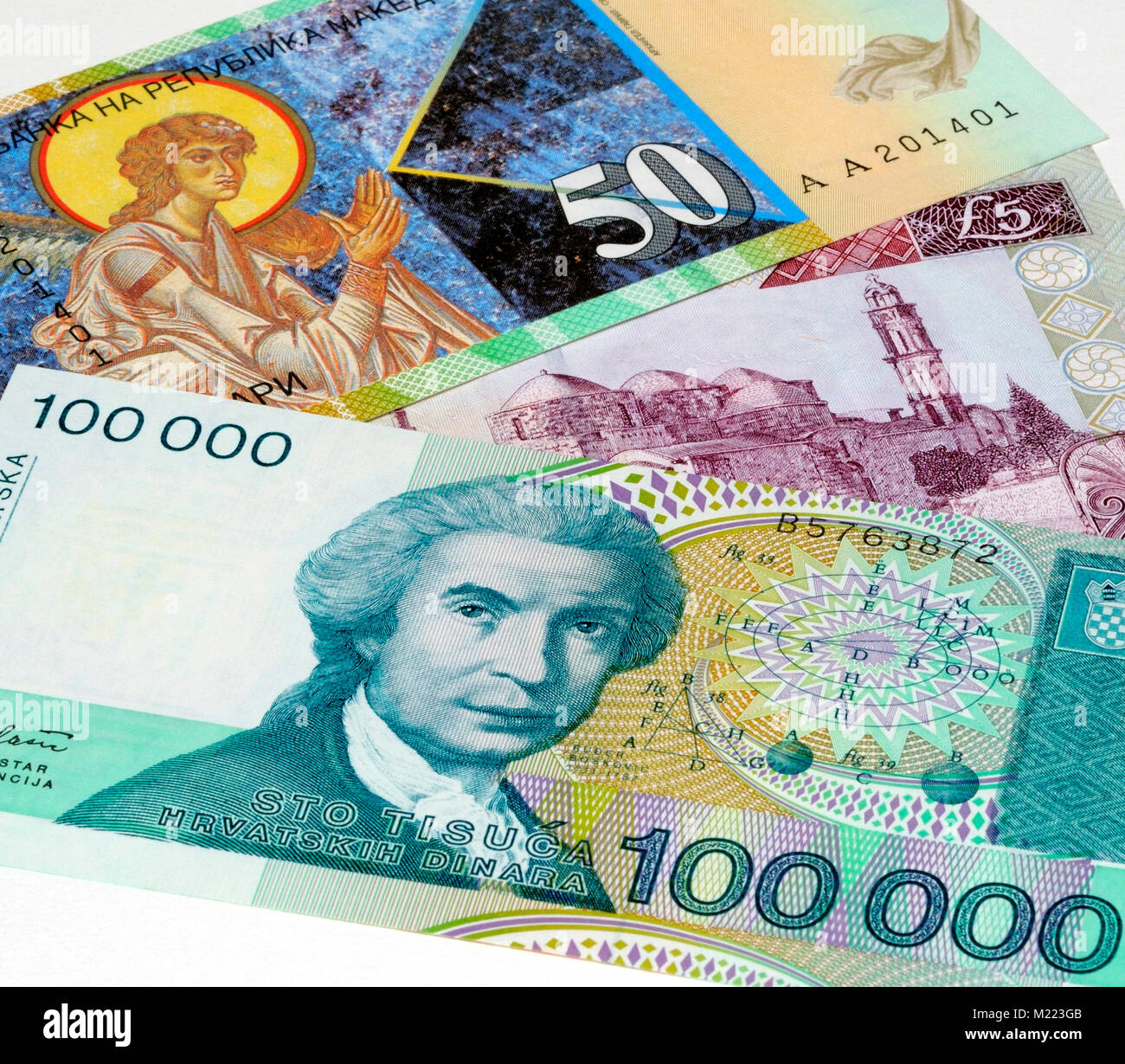 European Currency Bank Notes Stock Photo Alamy