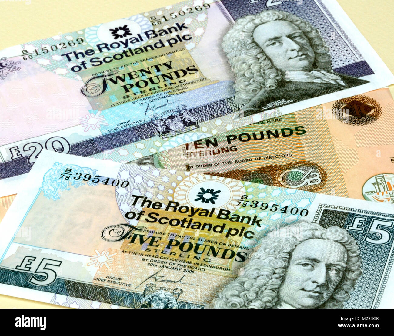 Scottish Pounds Currency Bank Notes Stock Photo