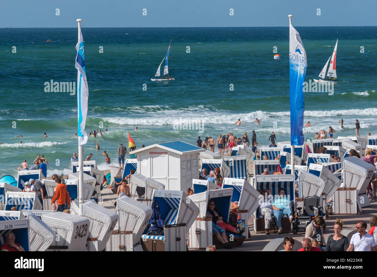 Beach of Westerland, island of Sylt, North Sea, North Frisia, Schleswig-Holstein, Germany, Europe Stock Photo
