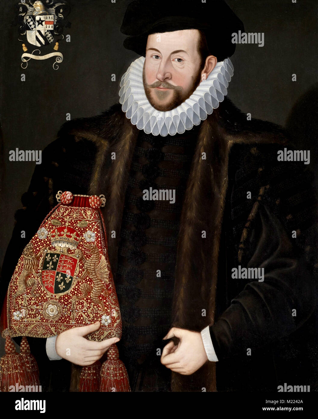 Sir John Puckering (1544 – 1596) politician, Speaker of the English House of Commons, and Lord Keeper from 1592 - 1596 Stock Photo
