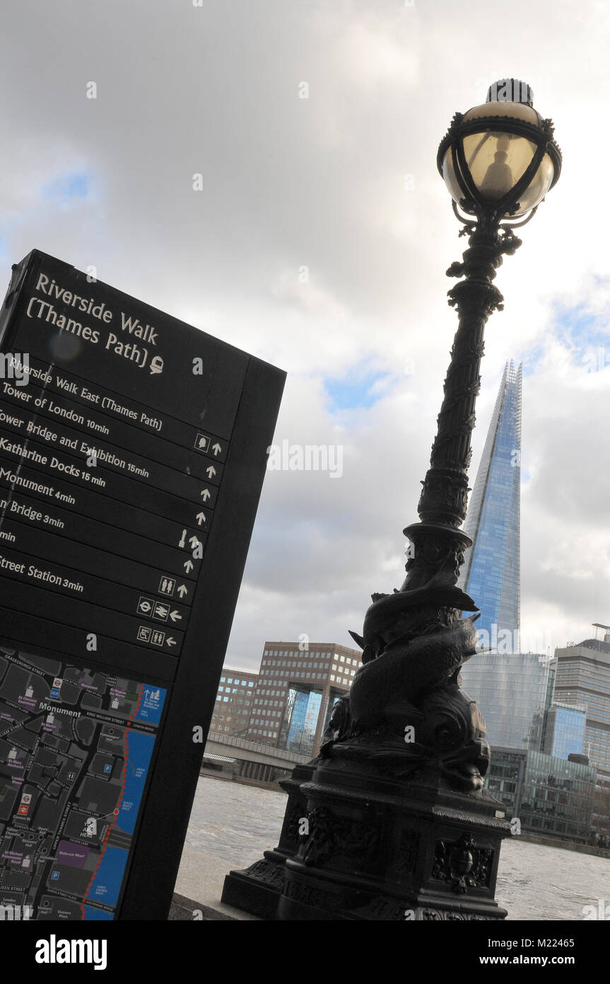 A visitor or tourist information sign on a board giving directions to ...