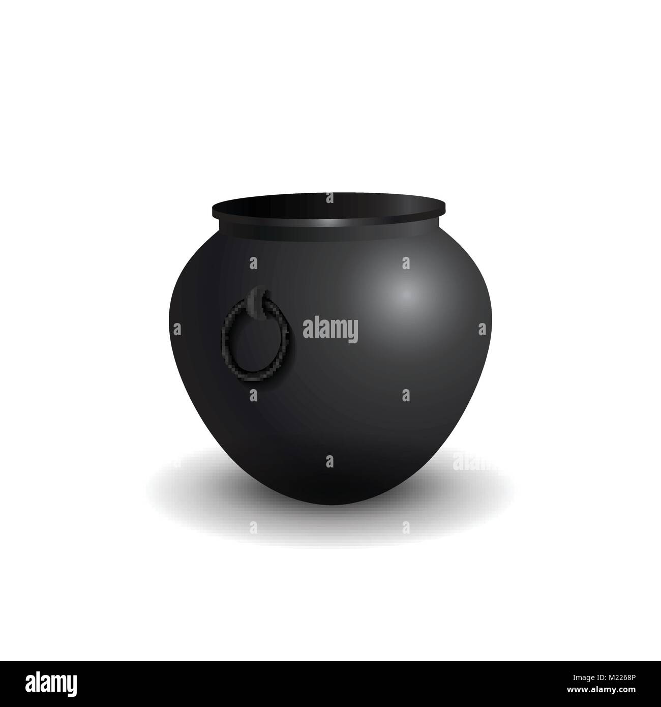 Witches cauldron with potion isolated on white background Stock Vector ...