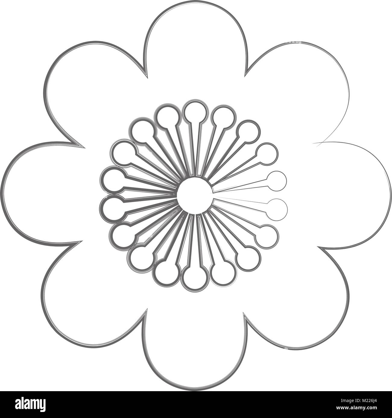 Isolated flower image Stock Vector Image & Art - Alamy