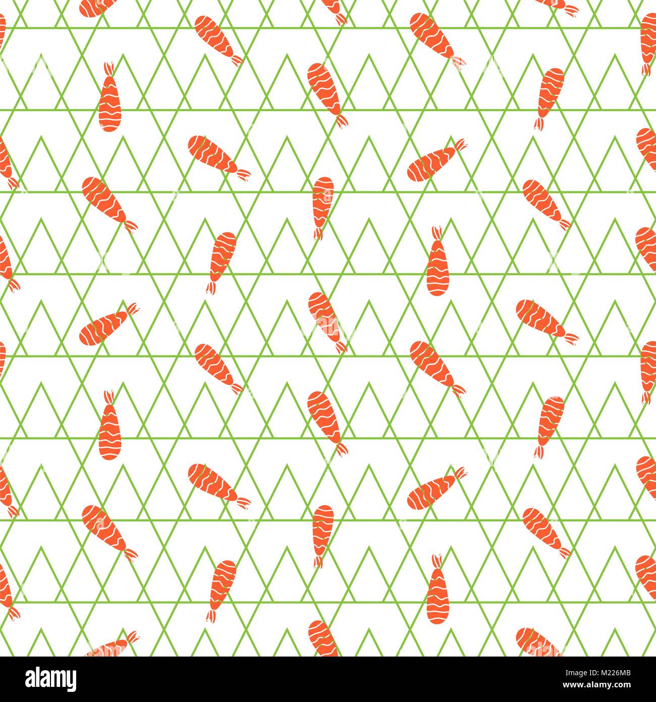 Shrimp seamless vector pattern Stock Vector Image & Art - Alamy