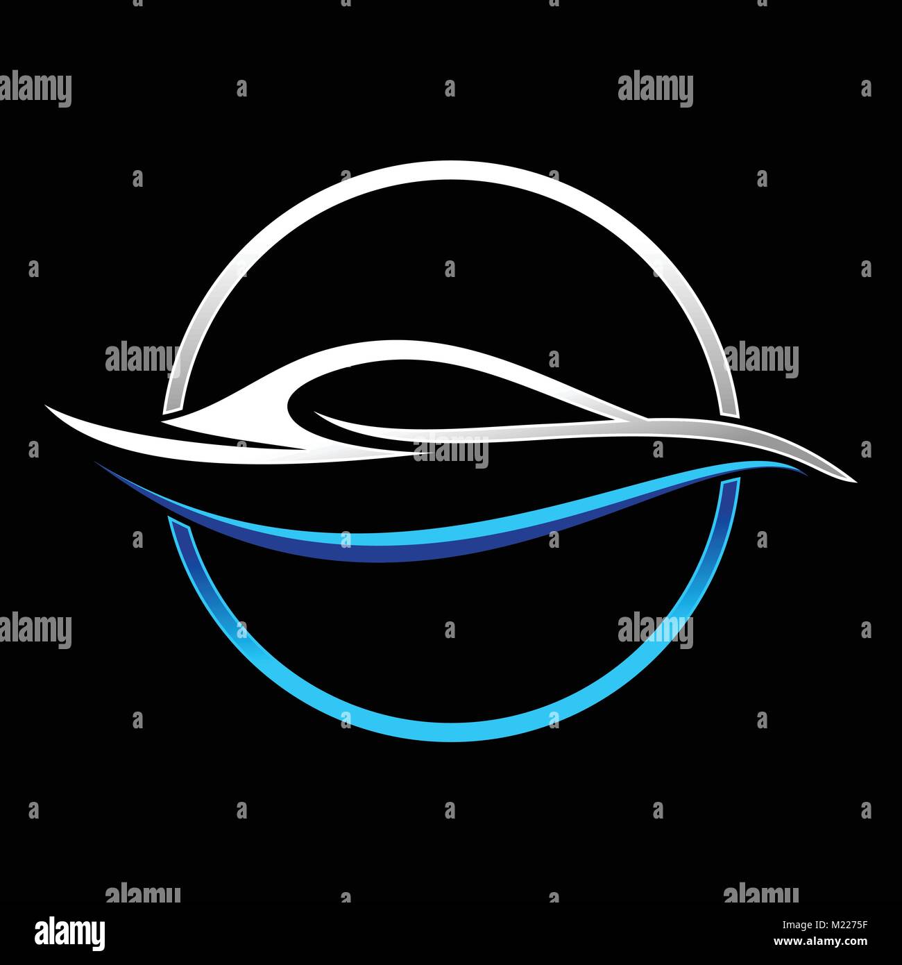 Abstract Modern Car Swoosh Shapes Symbol Vector Graphic Logo Design Stock Vector