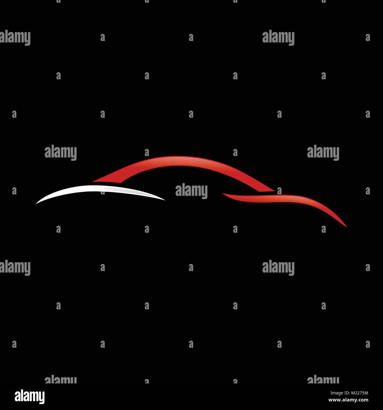Abstract Custom Car Swoosh Shape Symbol Vector Graphic Logo Design Stock Vector
