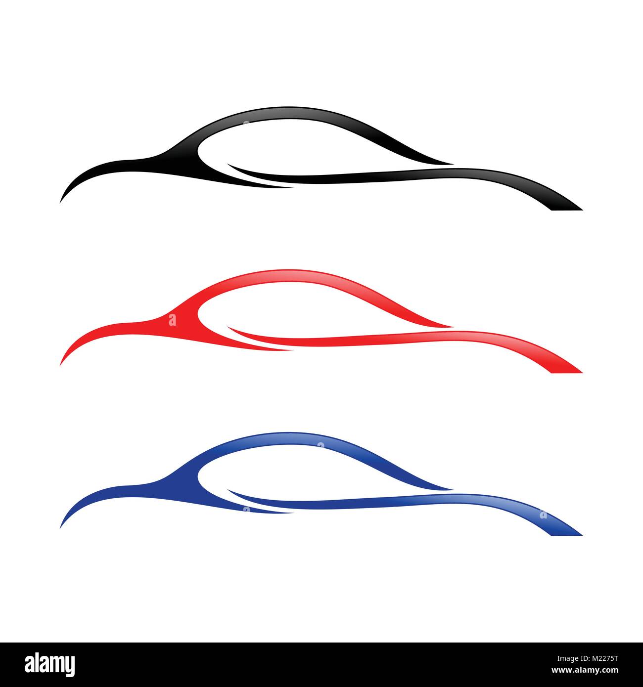 Abstract Car Swoosh Shapes Symbol Vector Graphic Logo Design Stock Vector