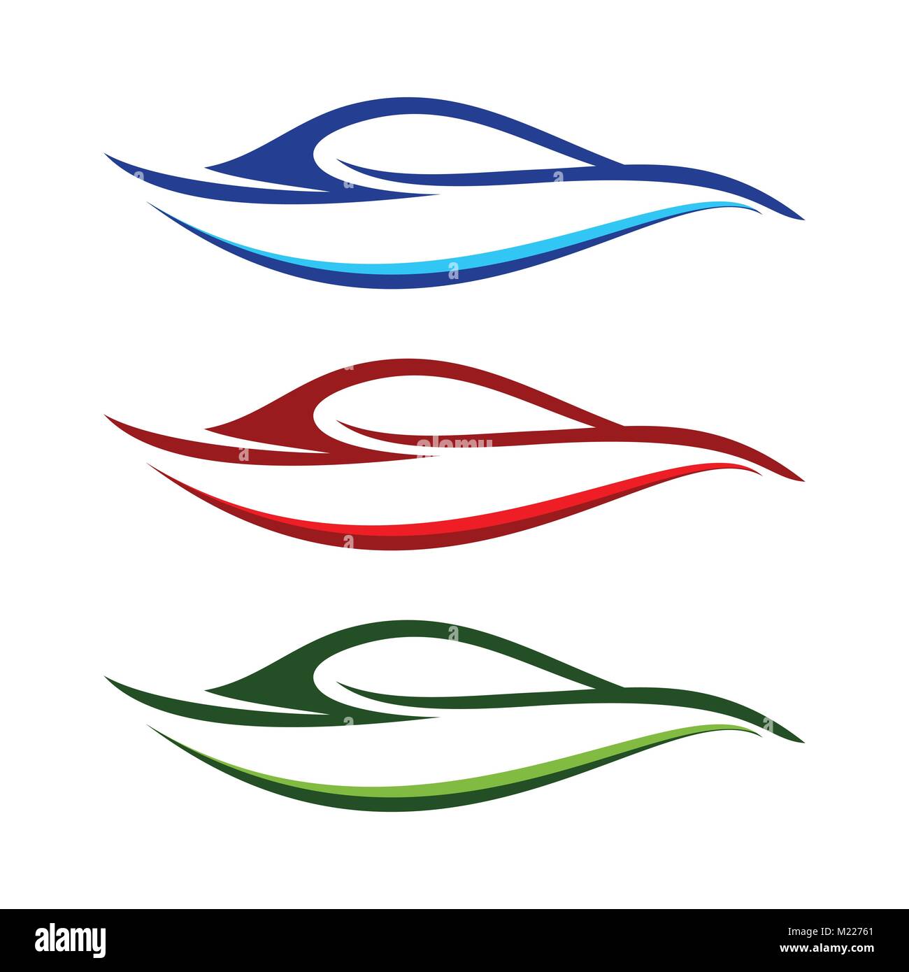Abstract Modern Car Swoosh Shapes Symbol Vector Graphic Logo Design Stock Vector