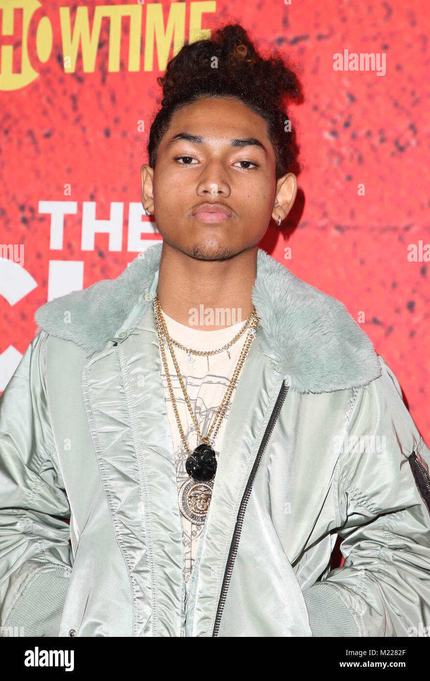 Premiere of Showtime's 'The Chi' at The Downtown Independent - Arrivals  Featuring: Jahking Guillory Where: Los Angeles, California, United States When: 03 Jan 2018 Credit: FayesVision/WENN.com Stock Photo