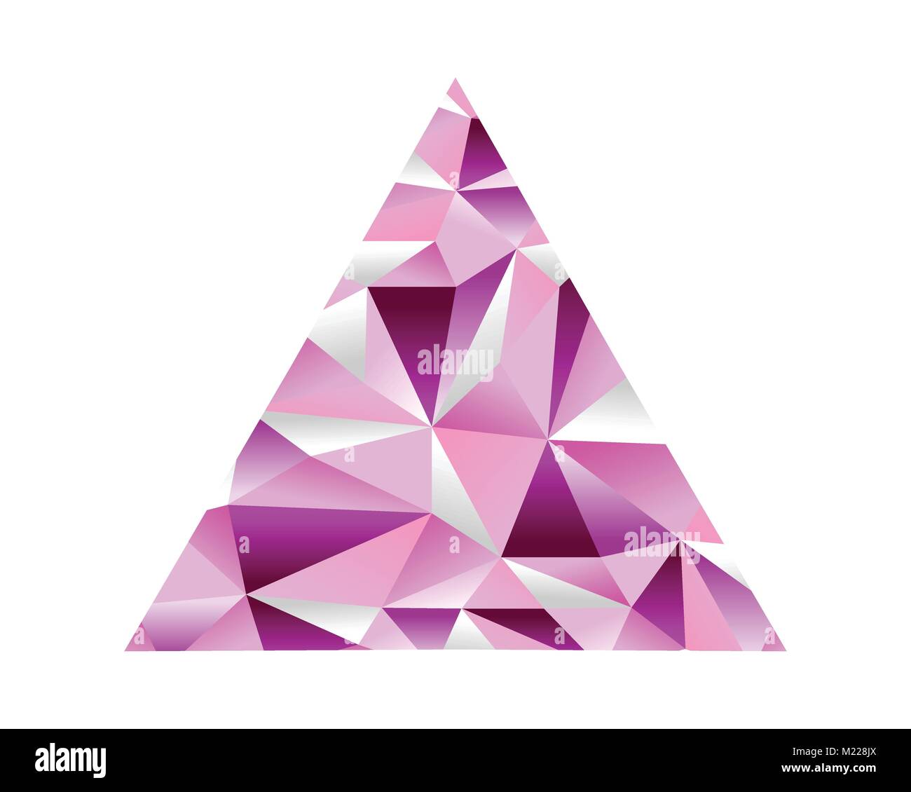 Pink Sapphire Low Poly Triangle Shape Vector Graphic Background Design Stock Vector