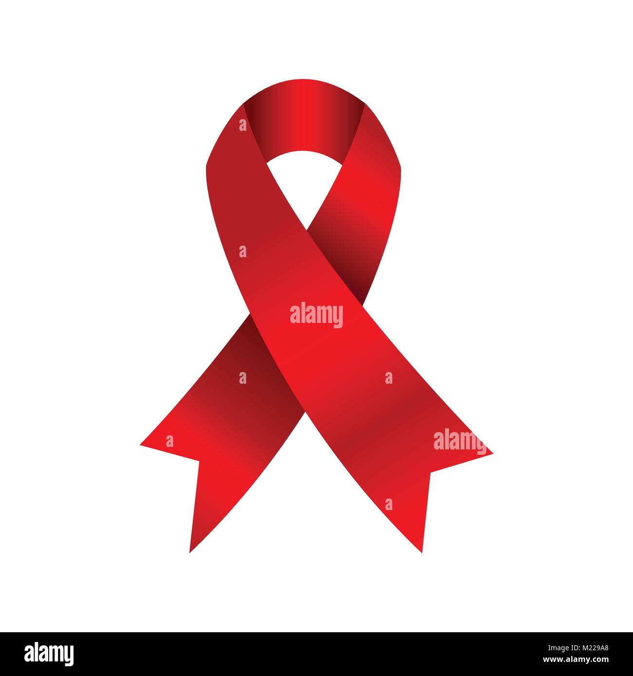 The Symbol Of The Fight Against Aids Is A Red Ribbon Light Beige Background  And Dark Circle Around Stock Illustration - Download Image Now - iStock