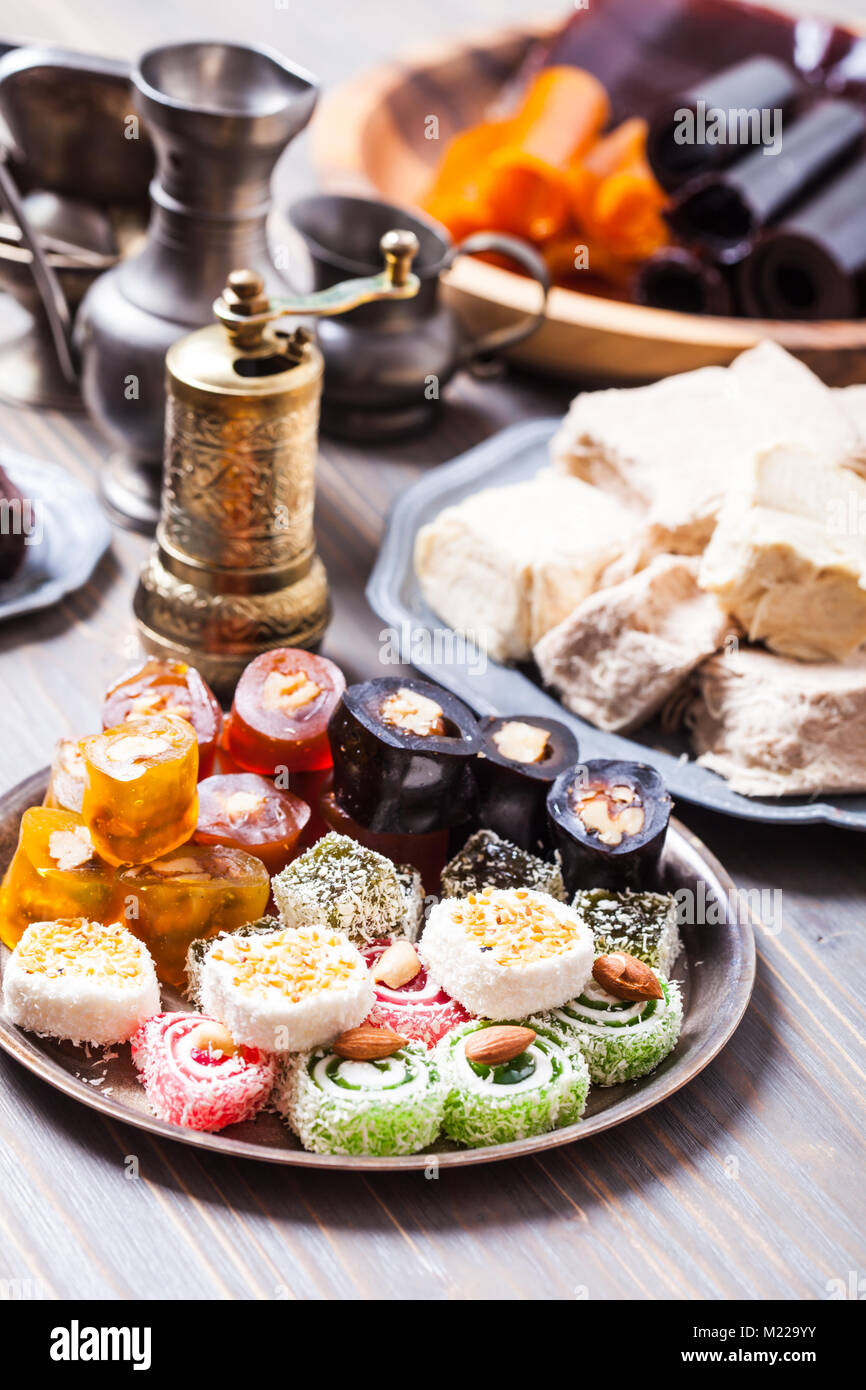 Turkish delight rahat lokum Stock Photo - Alamy