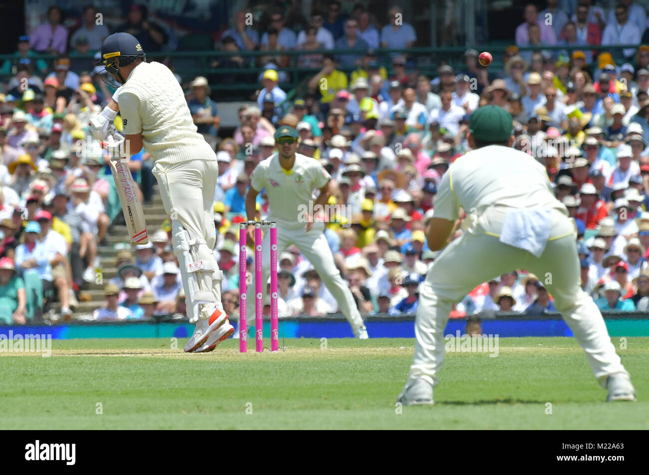 5th Ashes Test - Australia vs. England SCG at Sydney Cricket Ground. England elected to bat on day 1 of the 5th Ashes test series and lost 5 wickets by the end of play.  Featuring: Mark Stoneman Where: Sydney, Australia When: 04 Jan 2018 Credit: WENN.com Stock Photo