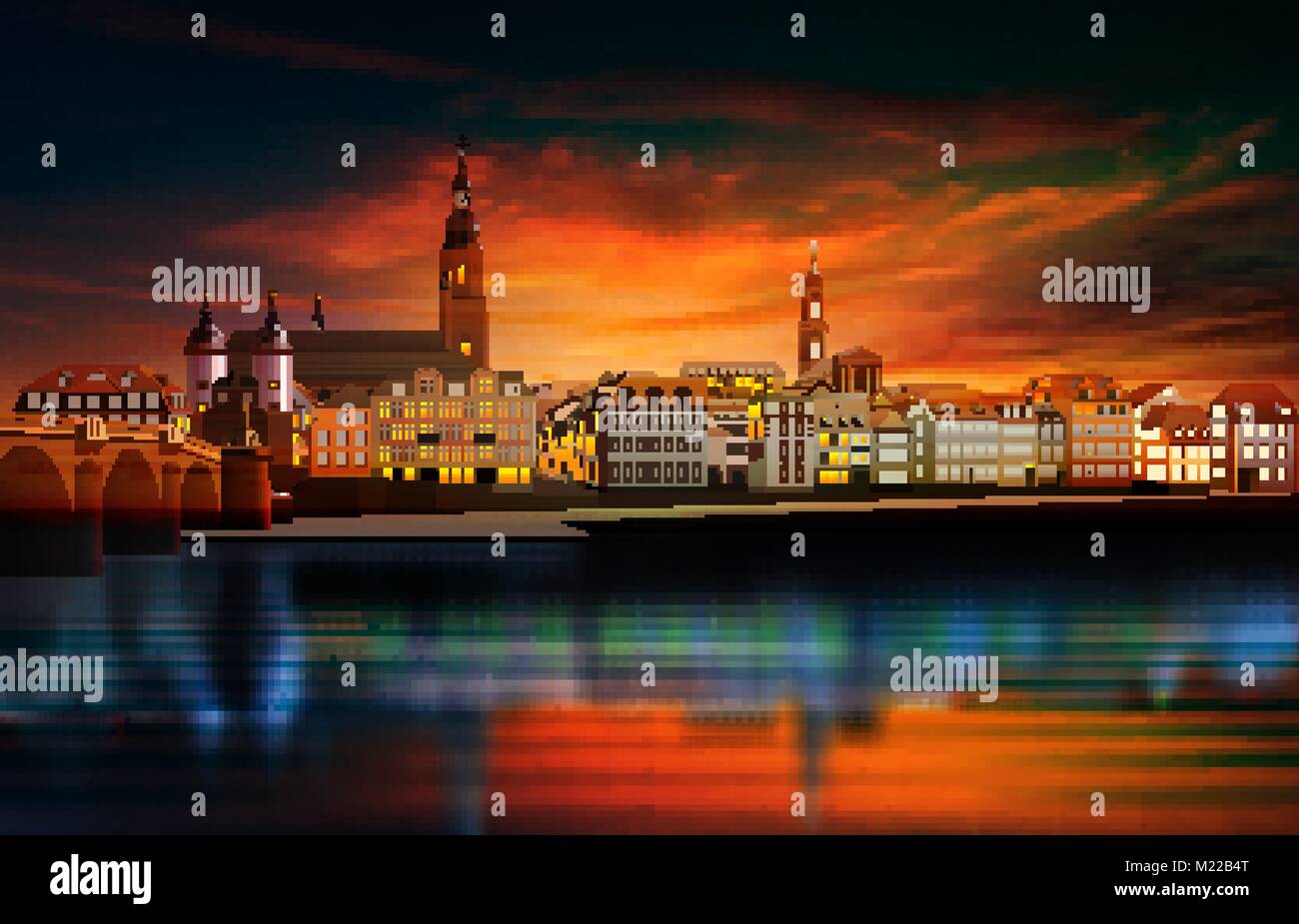 Old town heidelberg germany Stock Vector Images Alamy