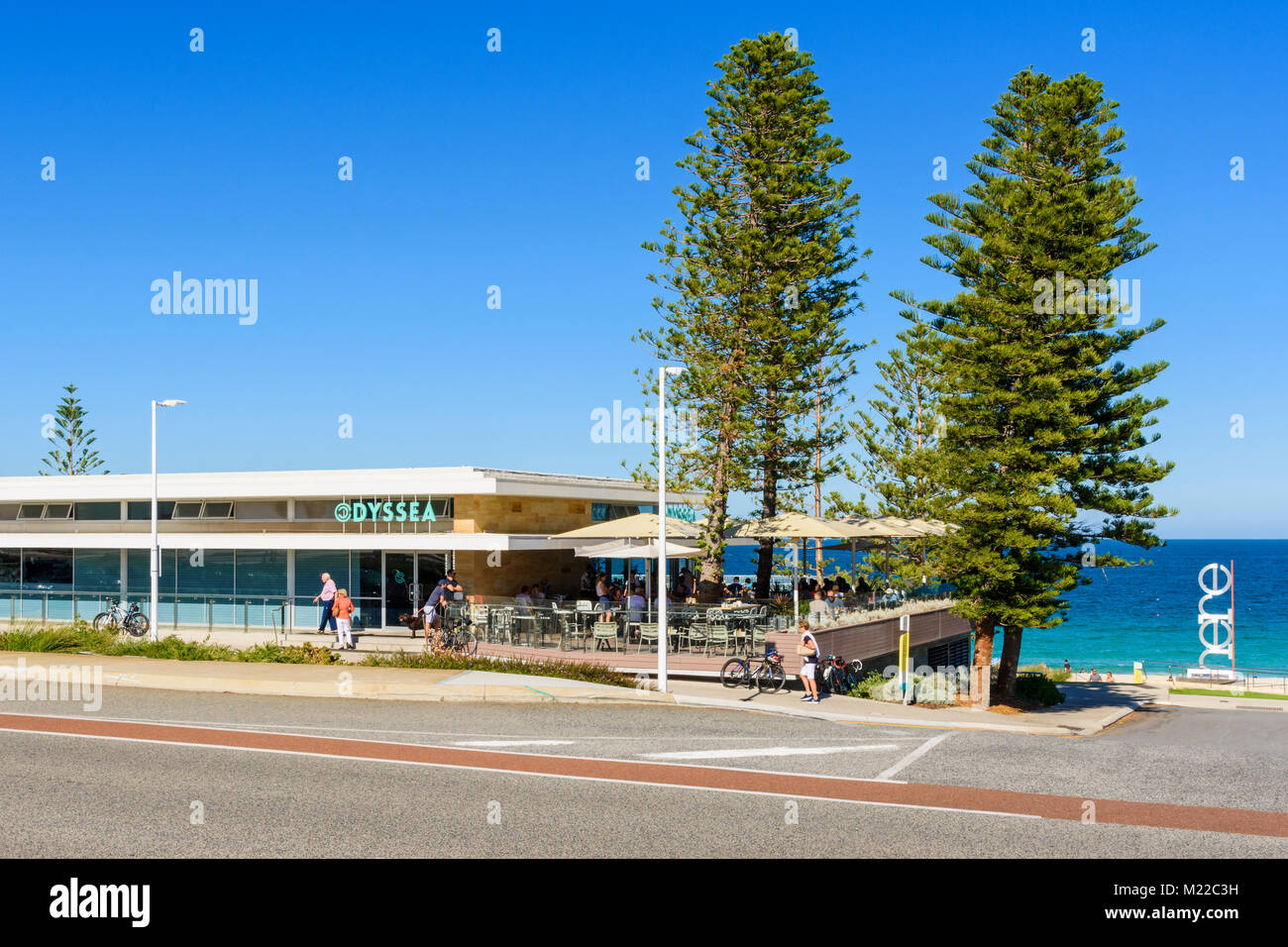 Odyssea Beach Cafe at City Beach, Perth, Western Australia Stock Photo