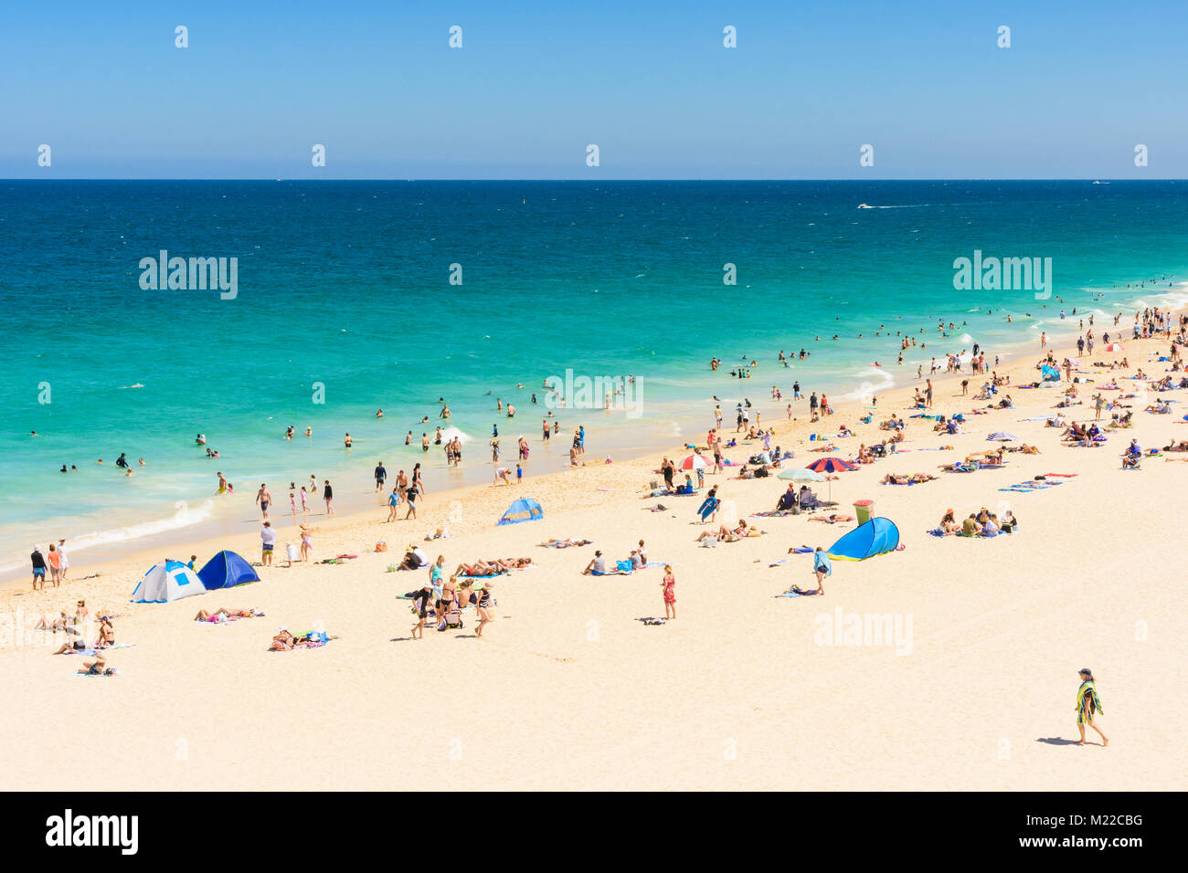 The popular soft sand City Beach, City Beach, Perth, Western Australia Stock Photo