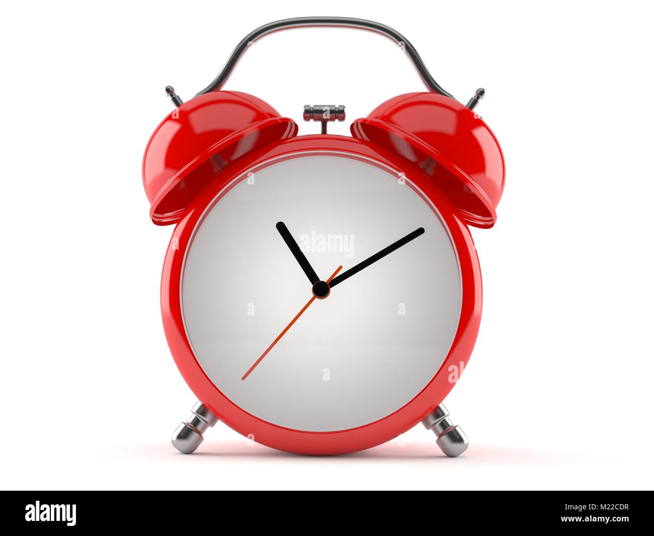 Alarm clock isolated on white background Stock Photo - Alamy