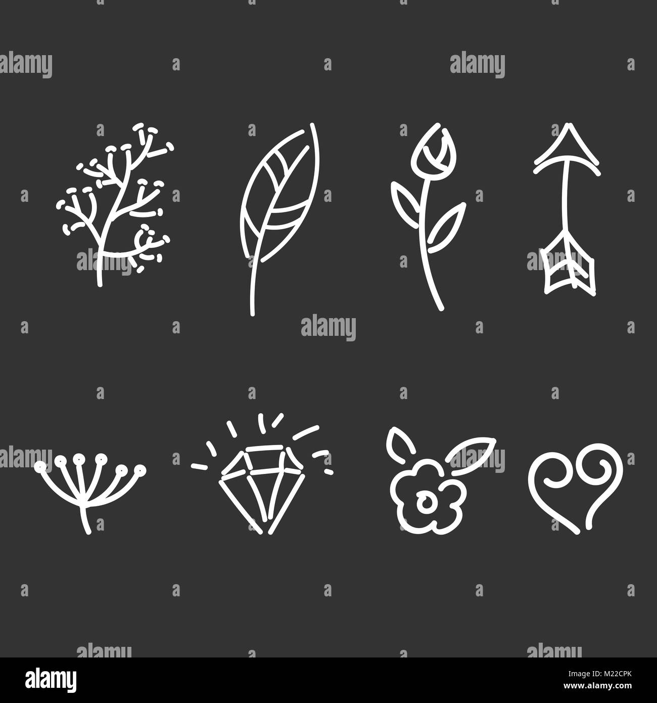 Wedding in rustic style and a set of design elements. Save the date and