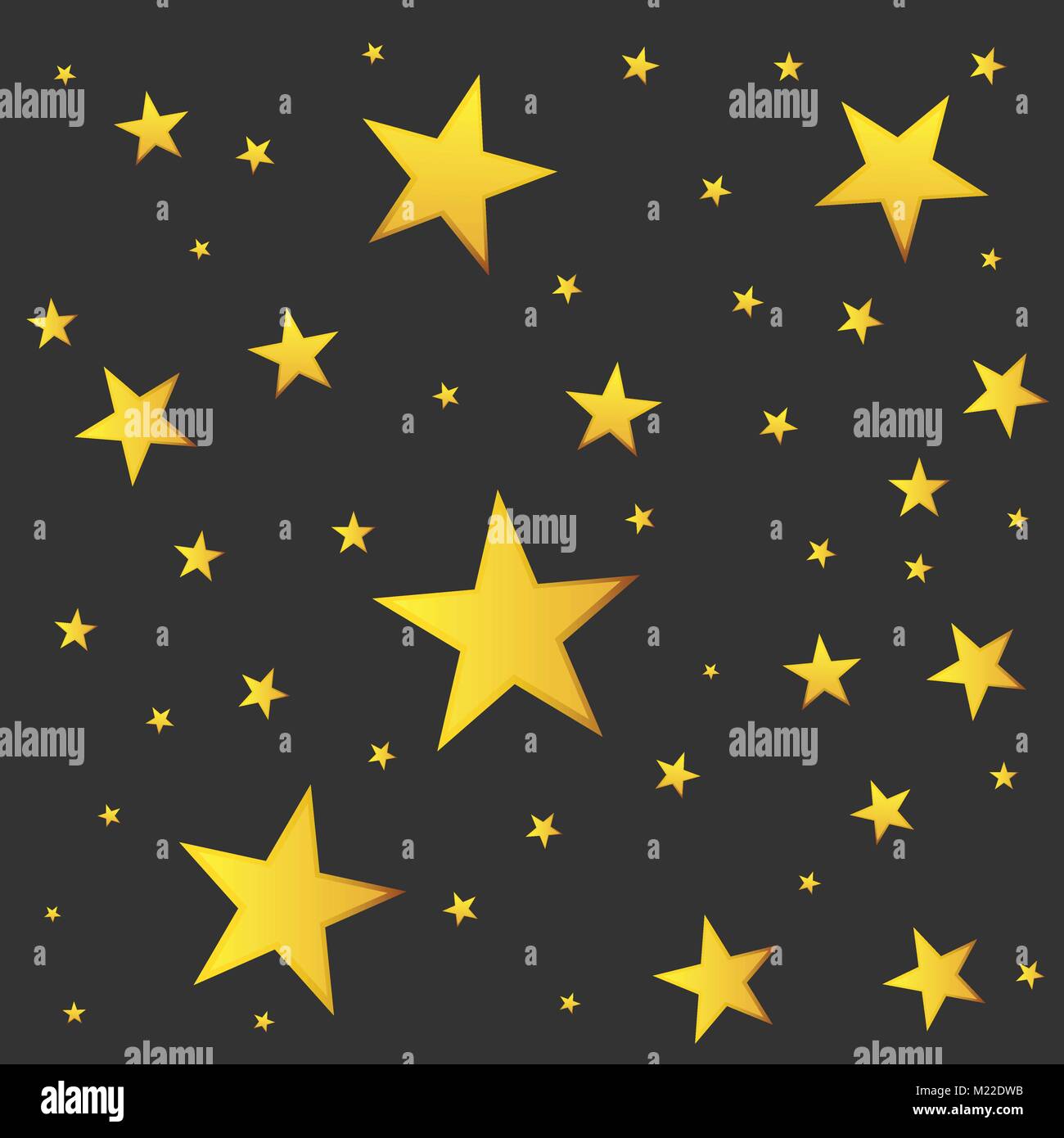 Abstract falling star vector. Illustration with golden christmas stars