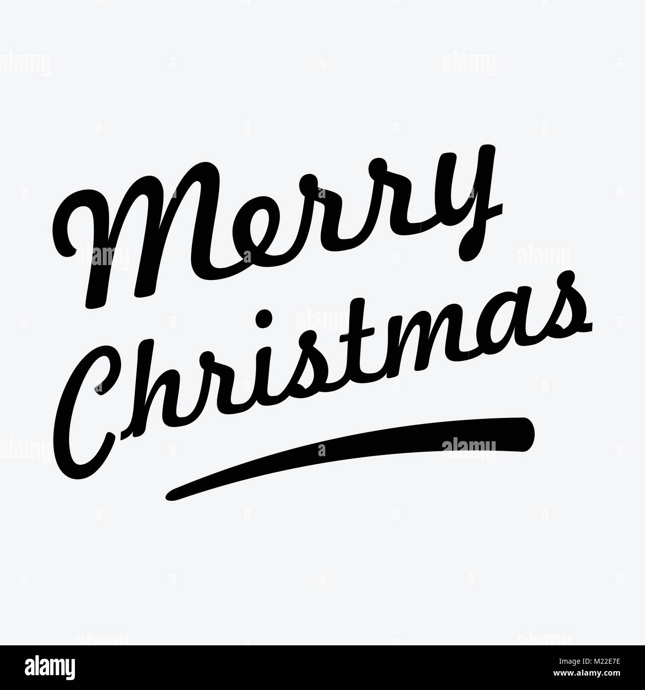 Merry Christmas text on white background. Vector illustration Stock ...