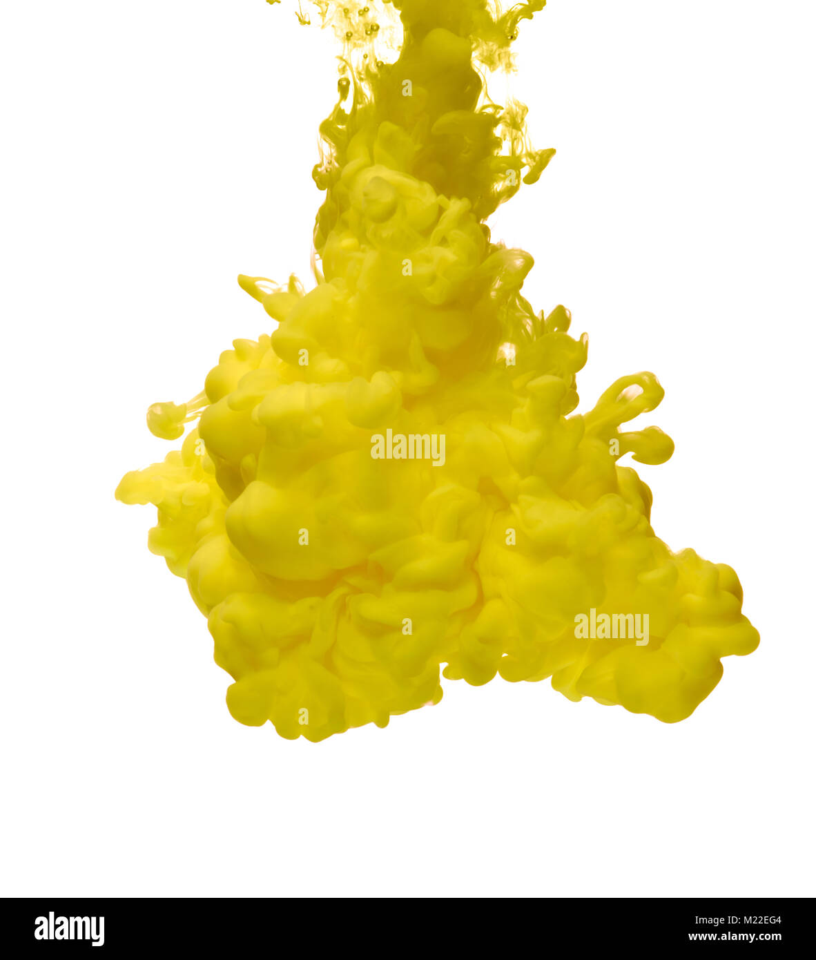 yellow paint in water Stock Photo Alamy