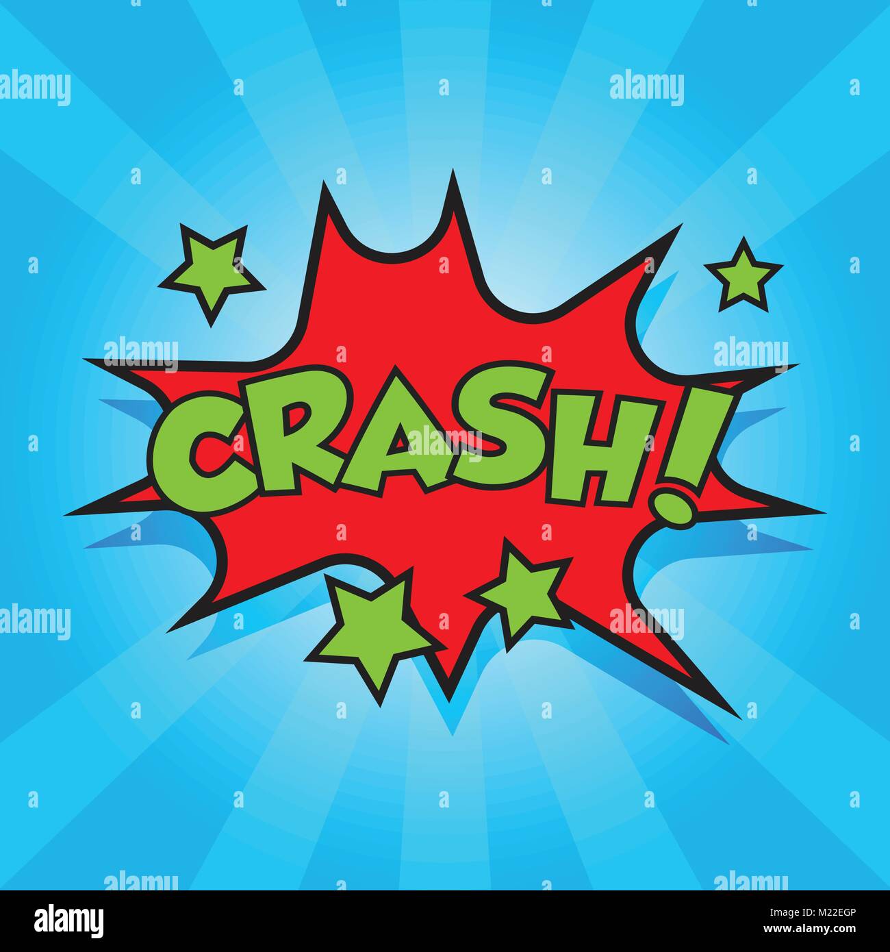 Crash comic sound effects. Sound bubble speech with word and comic