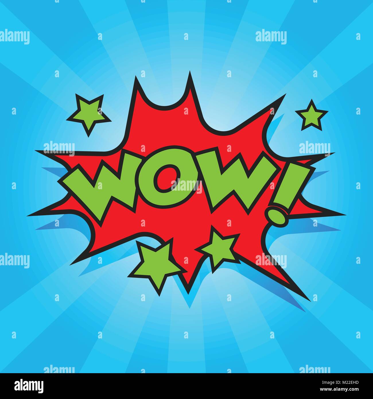 Wow comic sound effects. Sound bubble speech with word and comic