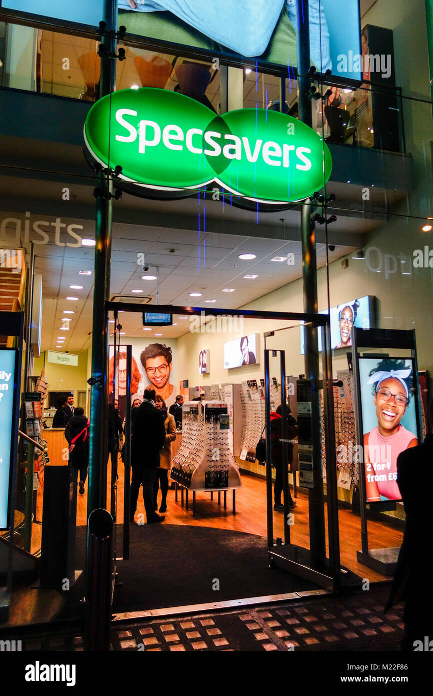 Specsavers, opticians, store front in London, UK Stock Photo