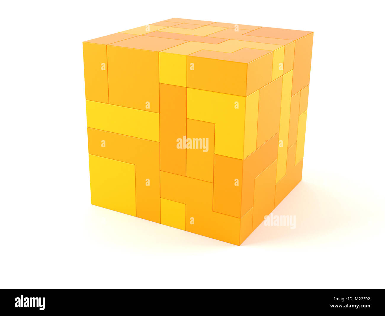 Cube concept isolated on white background Stock Photo - Alamy
