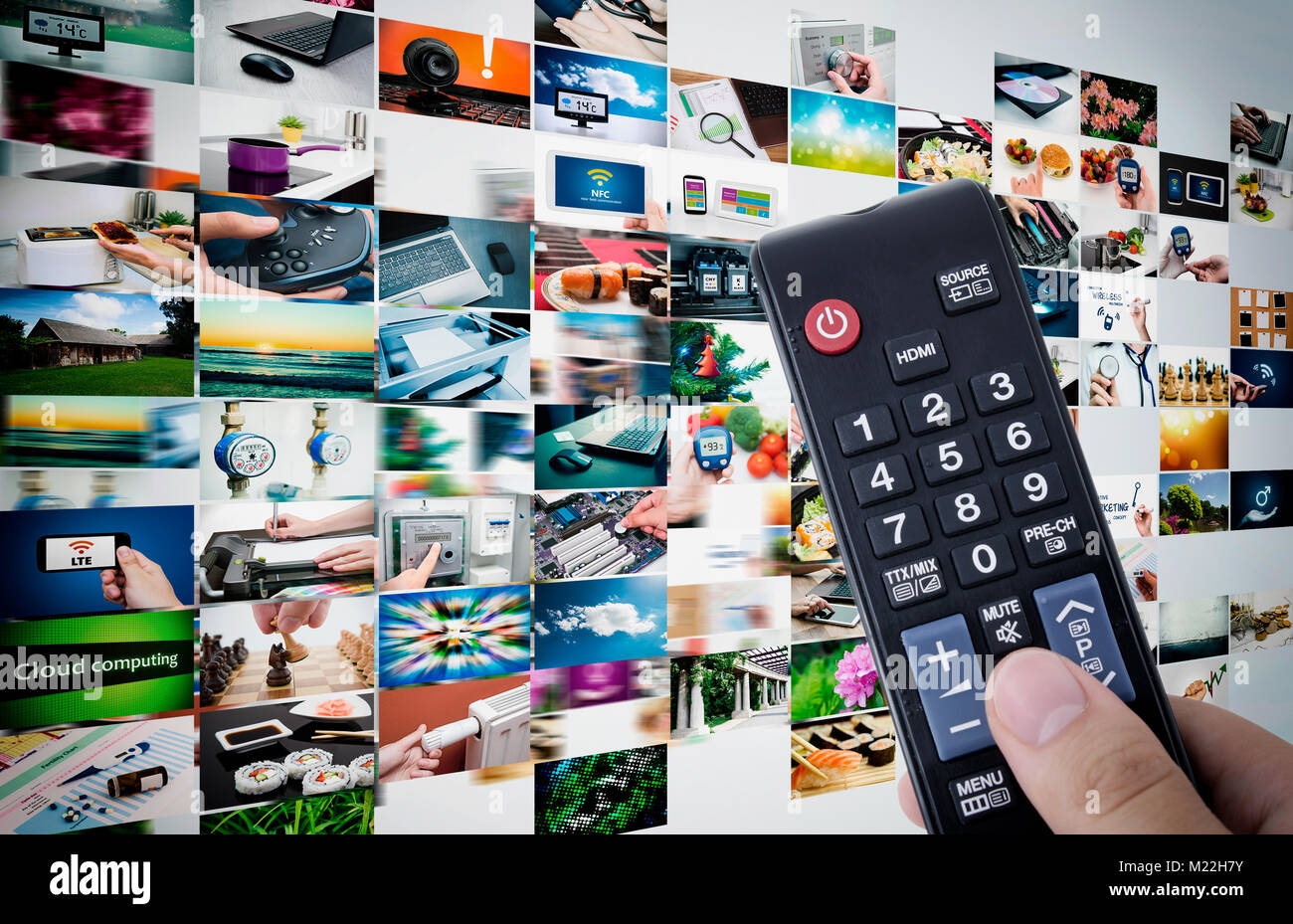 Multimedia video wall television broadcast. multimedia wall television