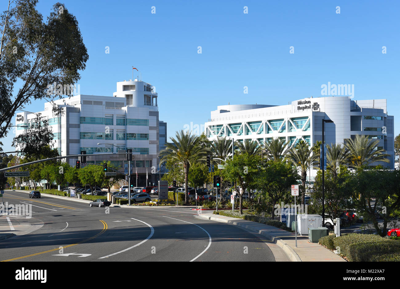 MISSION VIEJO, CA - JANUARY 23, 2018: Mission Hospital. A 552-bed acute care, full-service facility serving all of south Orange County. Stock Photo