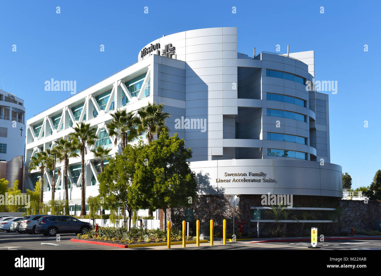 MISSION VIEJO, CA - JANUARY 23, 2018: Swenson Family Linear Accelerator Suite at Mission Hospital, Mission Viejo, California. Stock Photo