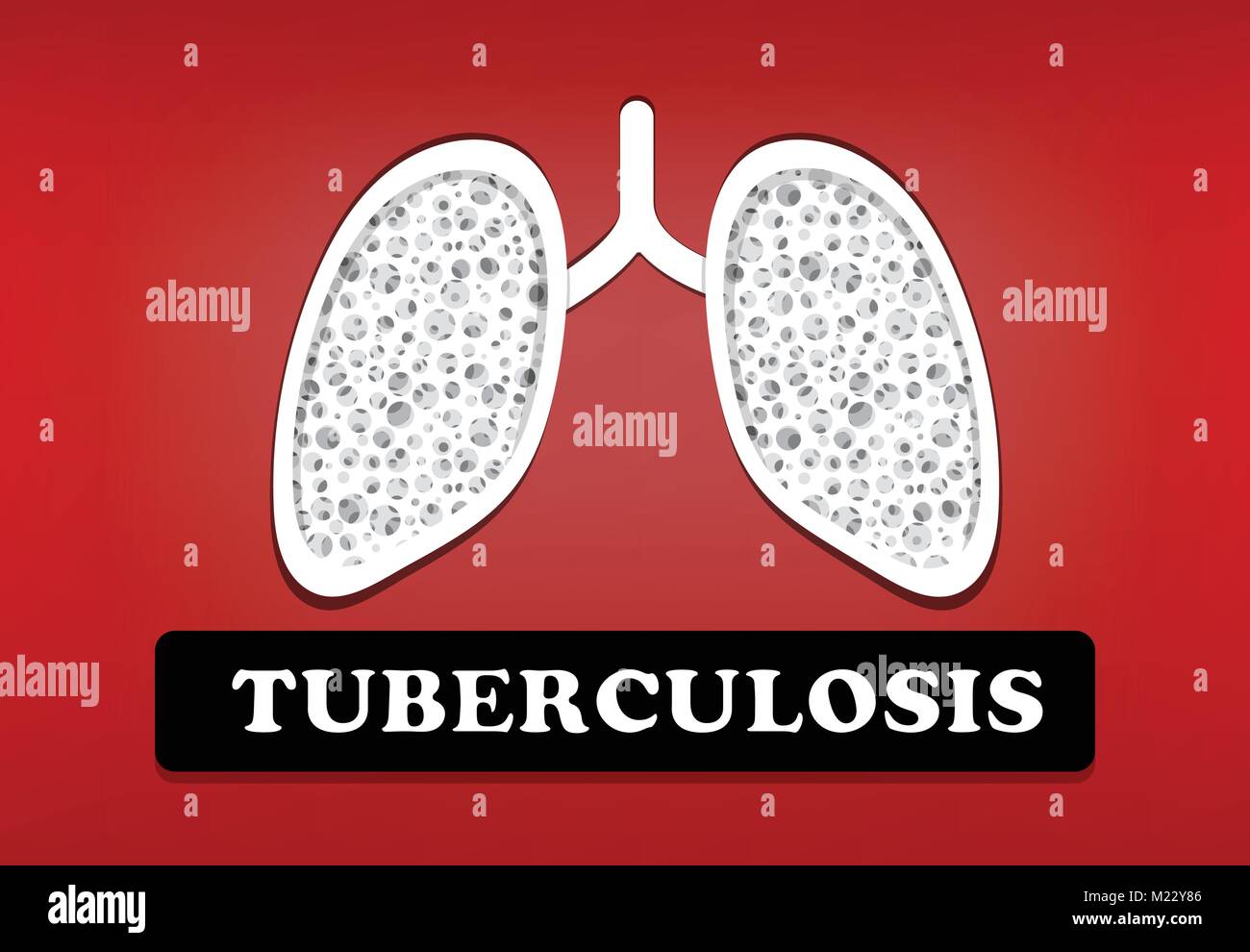 Tuberculosis, Lung Cancer in vector art design Stock Vector