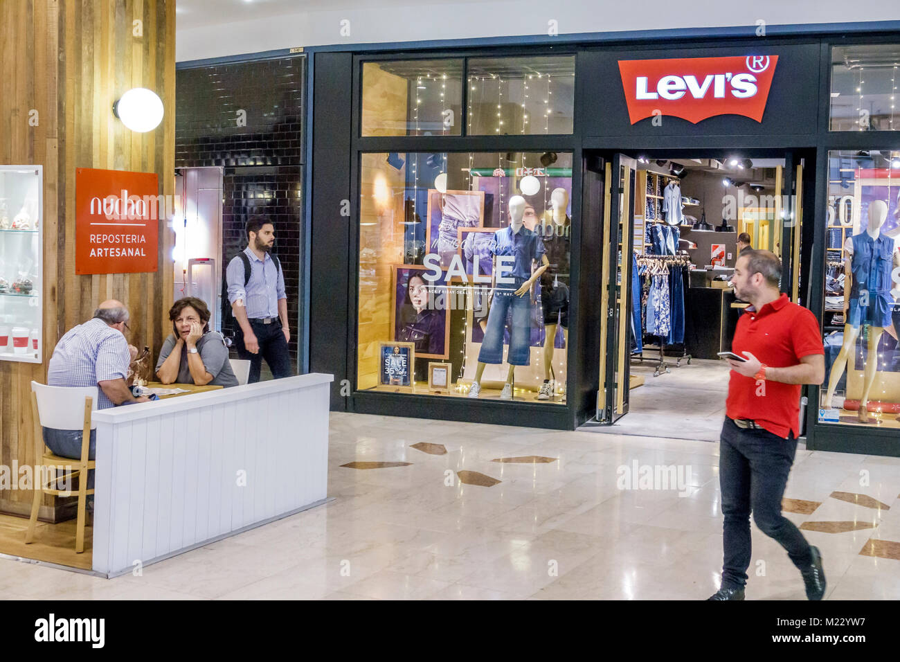 Buenos Aires Argentina,Galerias Pacifico mall,Levi's.  brand,store,clothing,jeans,entrance,Hispanic Latin Latino ethnic  minority,visitors travel travel Stock Photo - Alamy