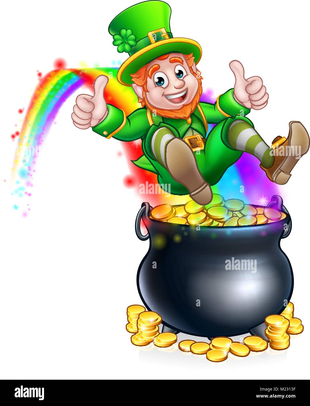 Leprechaun pot of gold hi-res stock photography and images - Alamy