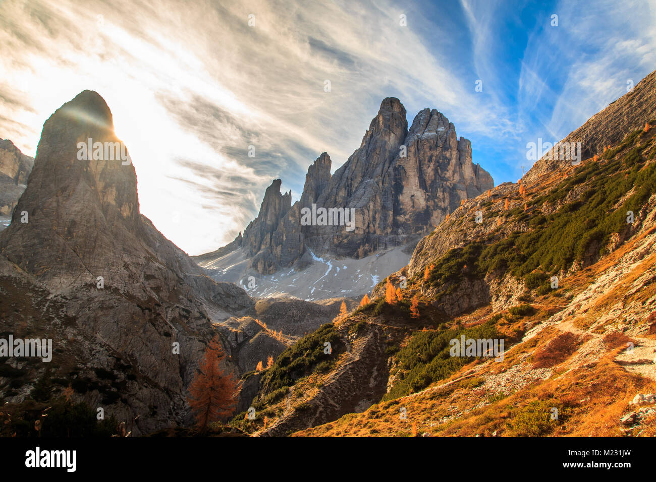 Autumn in the italian alps Stock Photo