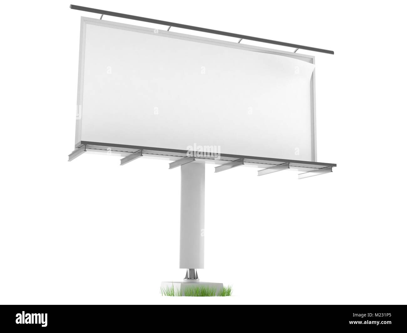 Blank billboard isolated on white background Stock Photo - Alamy