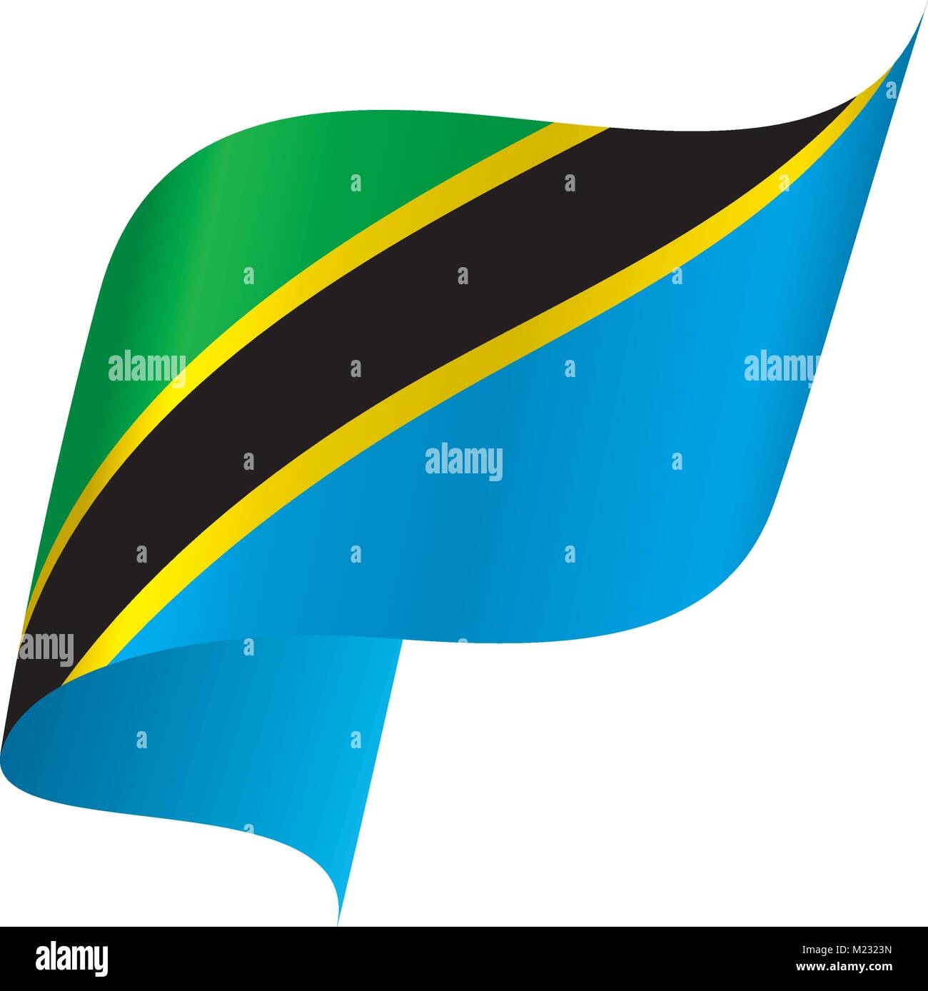 Tanzania flag, vector illustration Stock Vector