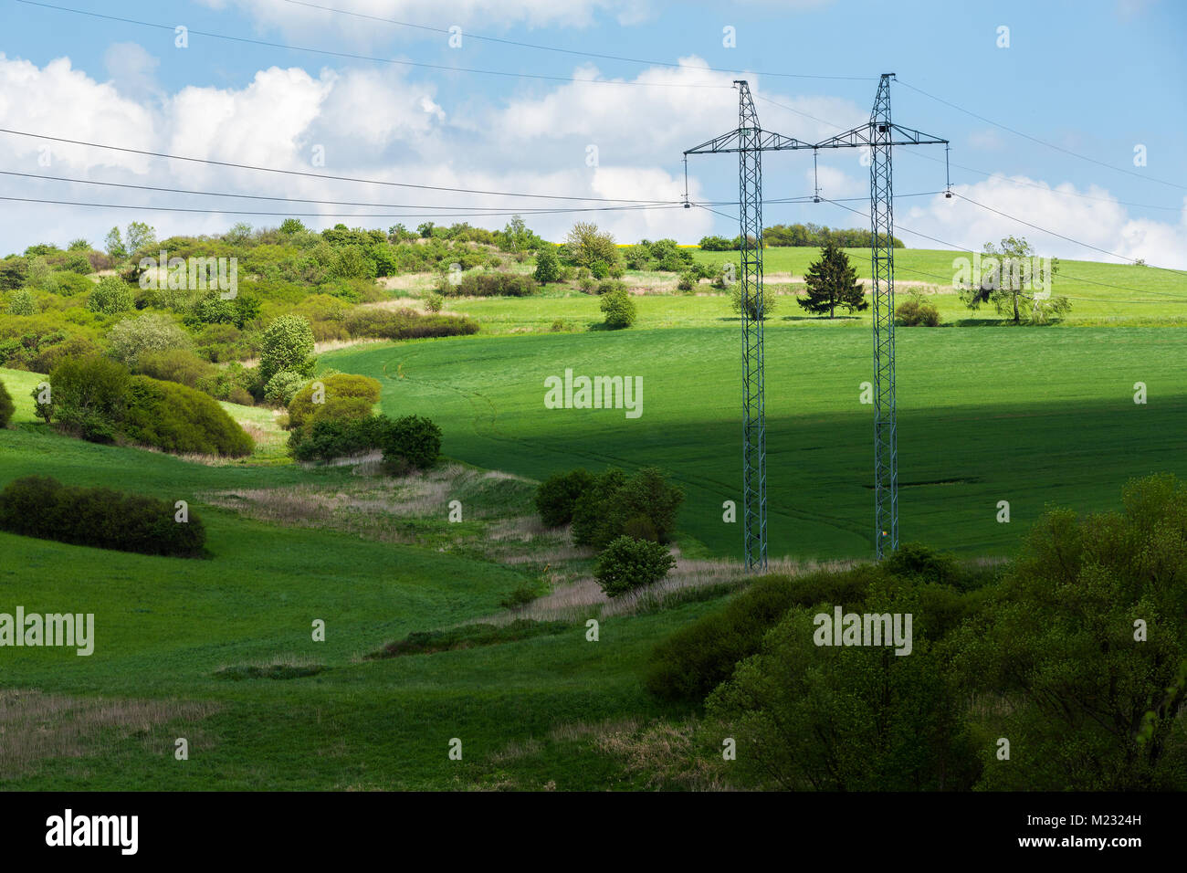 Beautiful spring rural agriculture landscape. Europe highland Stock ...