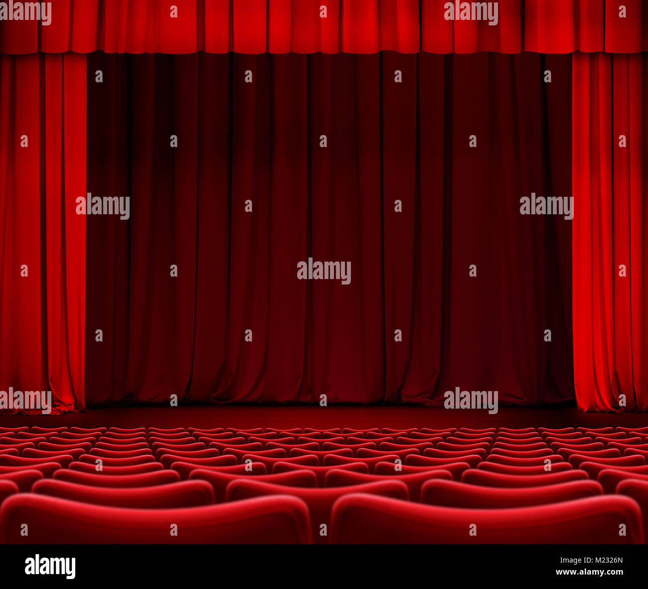 Red Curtain On Movie Theater Stage With Seats 3d Illustration Stock Photo Alamy Red Curtain On Movie Theater Stage With Seats 3d Illustration Stock Photo Alamy