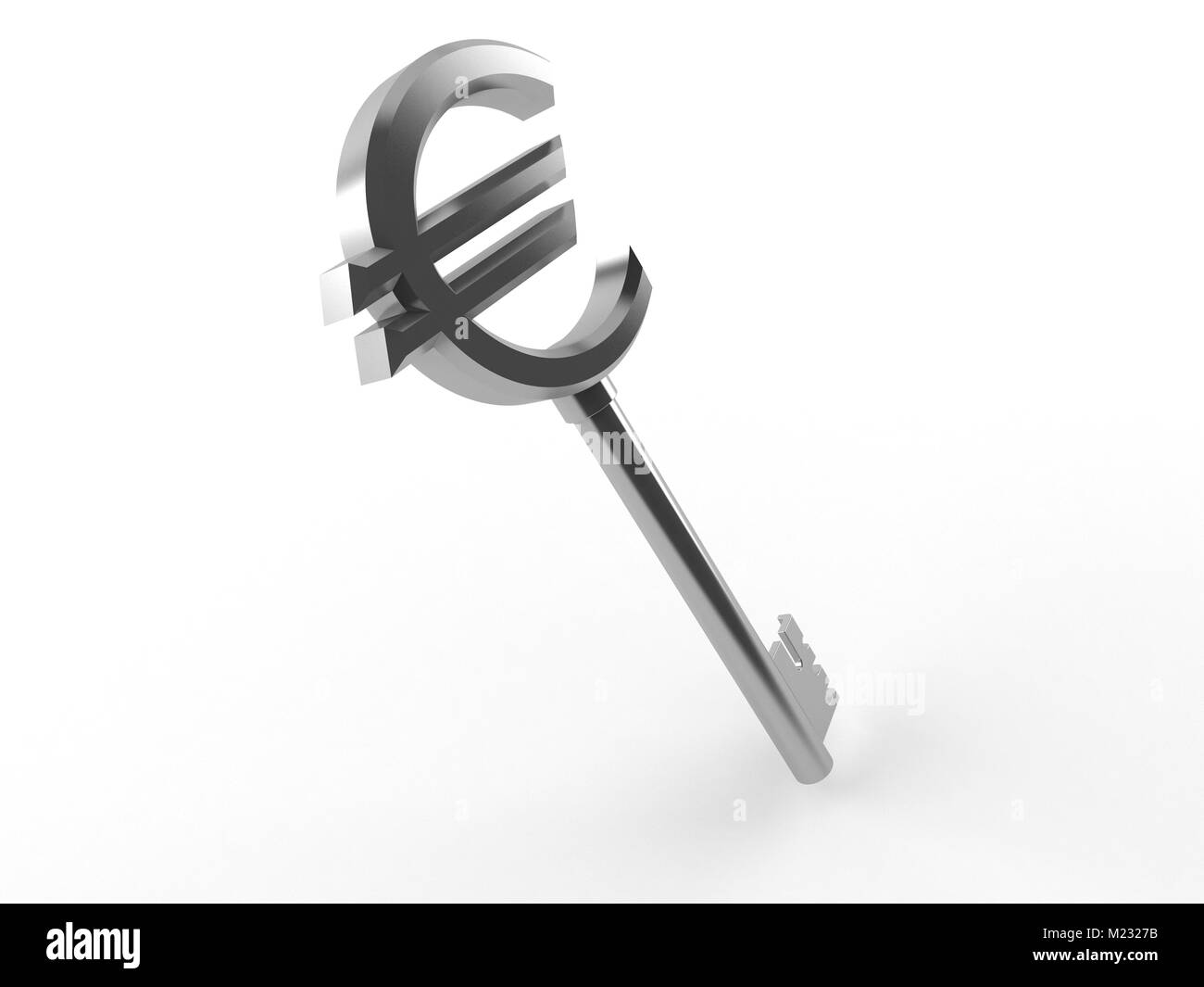 Euro key isolated on white background Stock Photo - Alamy