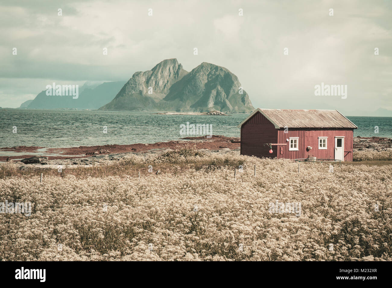 Vaeroy island, Lofoten island,Norway Stock Photo