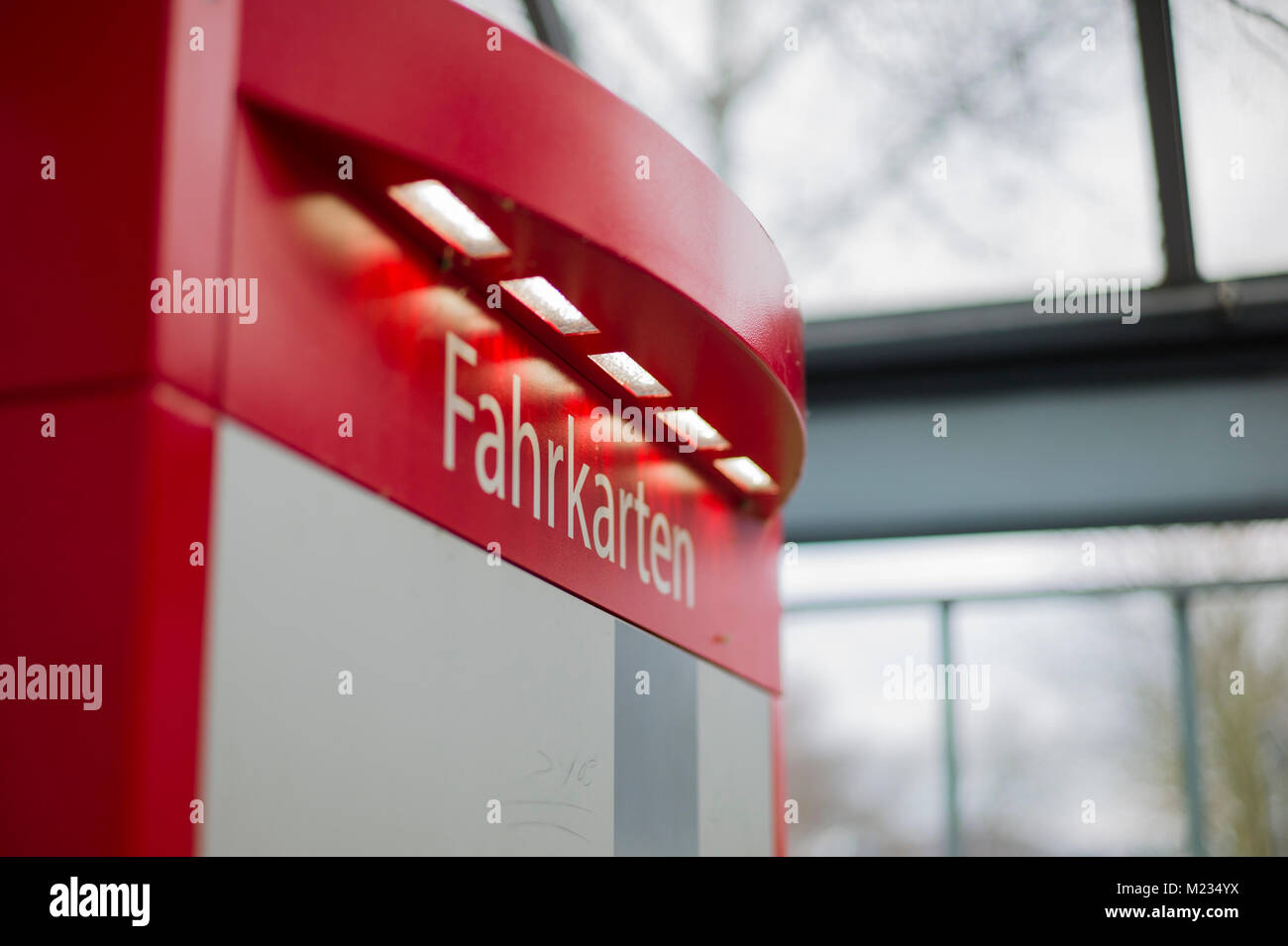 Ticket machine for the tram Karlsruhe Baden-Württemberg Germany Stock Photo