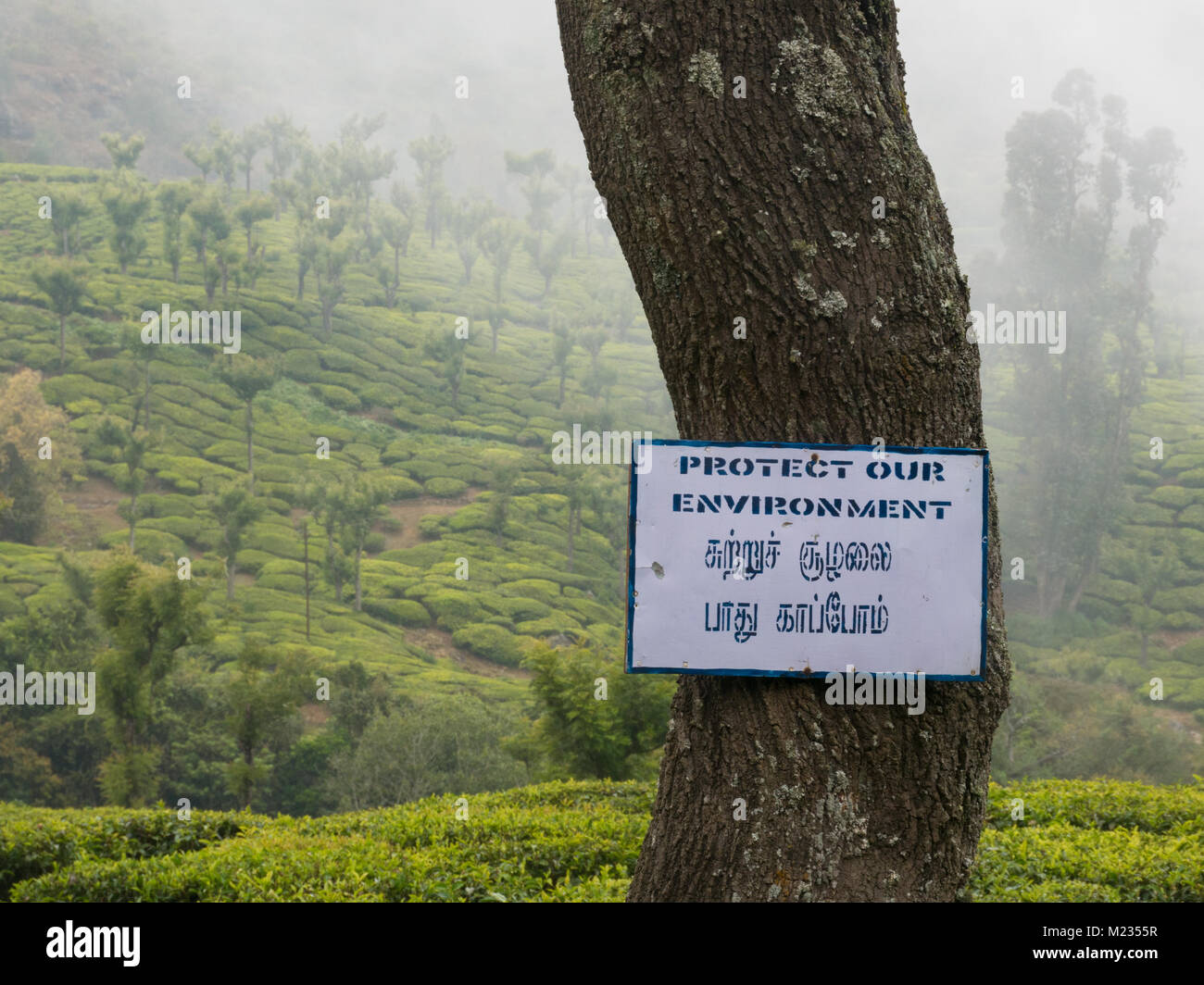 Protect the environment sign in Ooty, Tamil Nadu, India Stock Photo Alamy