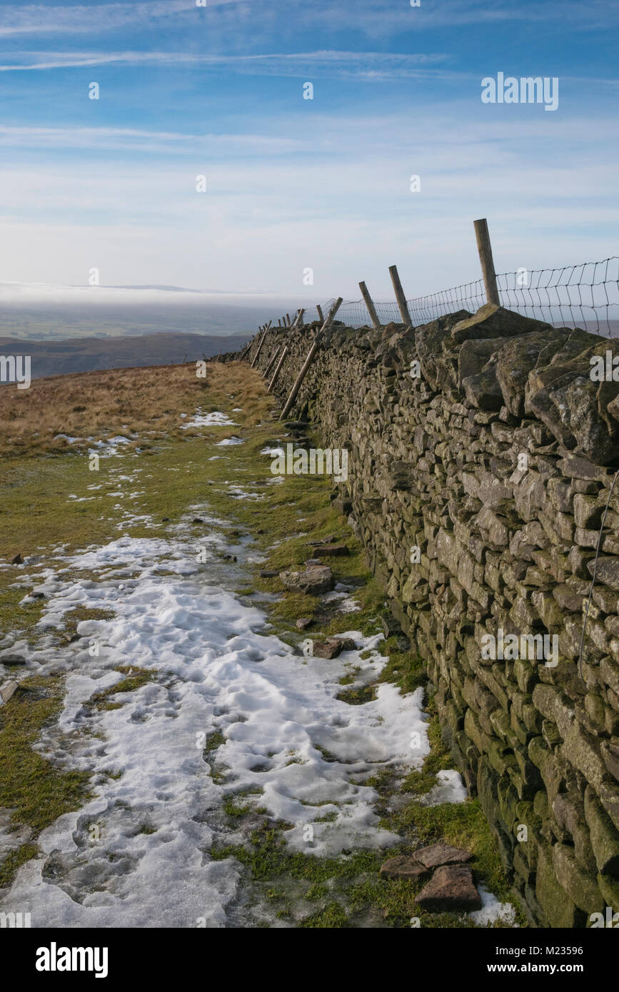Last of the snow on the top of Penyghent, one of the Yorkshire Three