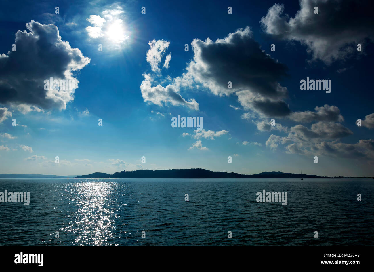 Landscape of Lake Balaton, Hungary Stock Photo
