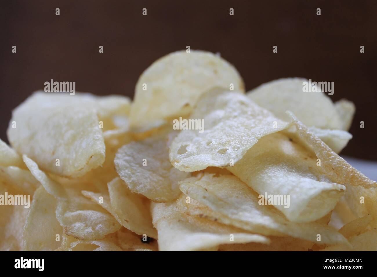 plain potato chips on the side Stock Photo Alamy