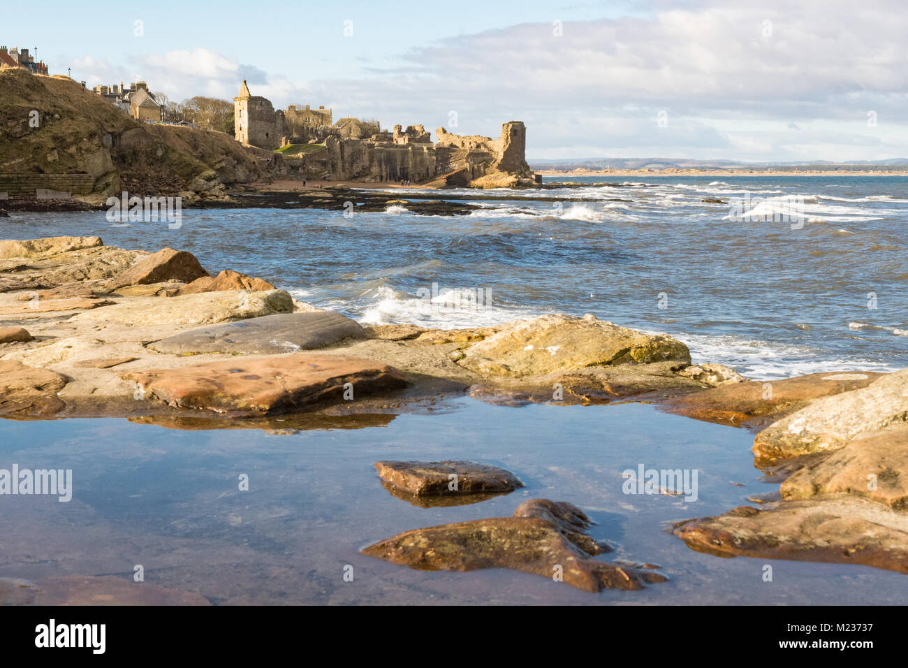 St Andrews Castle, St Andrews, Fife, Scotland, UK Stock Photo